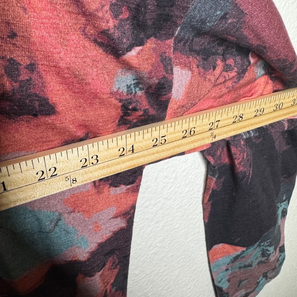 Soft Surroundings Women 1X Java Marble Print Tunic Beaded Neckline Artsy Boho - Picture 8 of 9